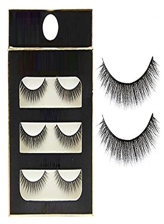 ZemGlam Professional Beauty 3 Pair Eyelash Set and Glue/Gel Eyeliner Combo Pack for Women - Image 3