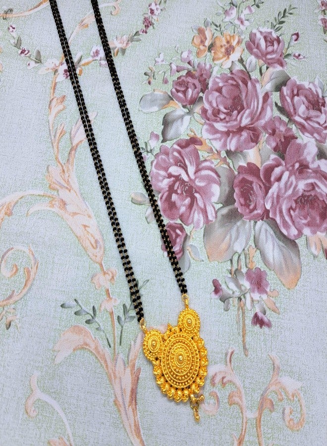 سواروب، سلسلة مانجالسوترا جديدة مطلية بالذهب والنحاس، مقاس 24 بوصة، للاستخدام اليومي، مانجالسوترا طويلة للنساء (24 بوصة، مقاس حر). - Image 3