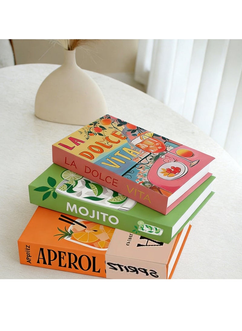 Bincoo Decorative Books for Home Decor, Coffee Table Decorative Books， Set of 7 Stylish Fake Books of Room Books Decor Aesthetic,for Living Room, Table, Shelf Decor,Modern Hardcover Stacked Display Books - Image 3