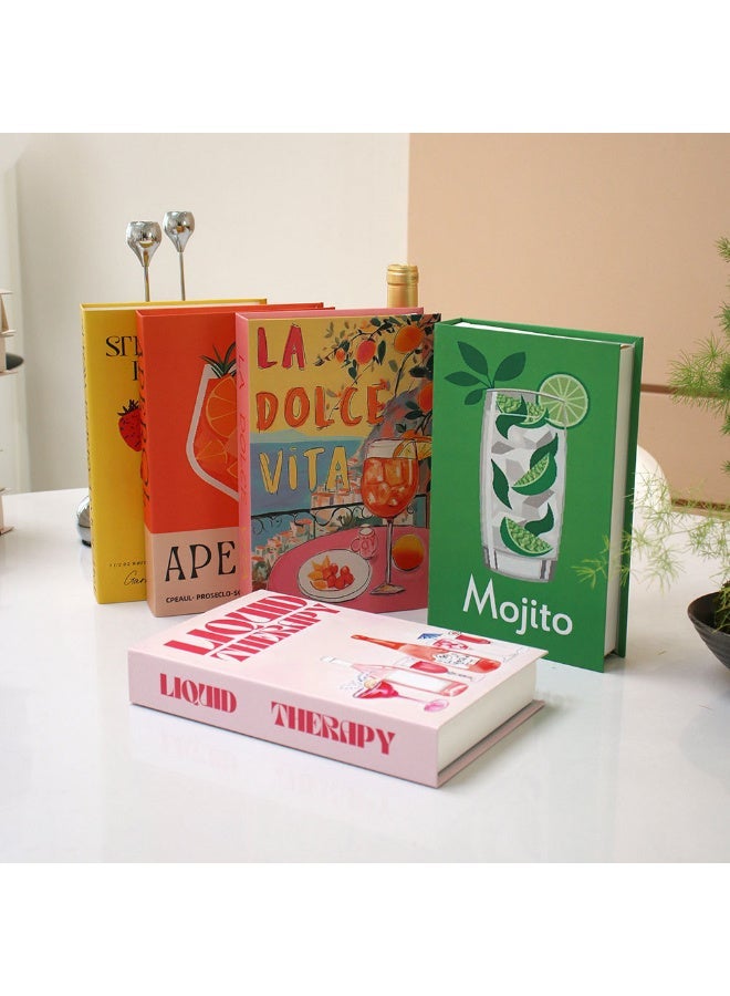 Bincoo Decorative Books for Home Decor, Coffee Table Decorative Books， Set of 7 Stylish Fake Books of Room Books Decor Aesthetic,for Living Room, Table, Shelf Decor,Modern Hardcover Stacked Display Books - Image 4