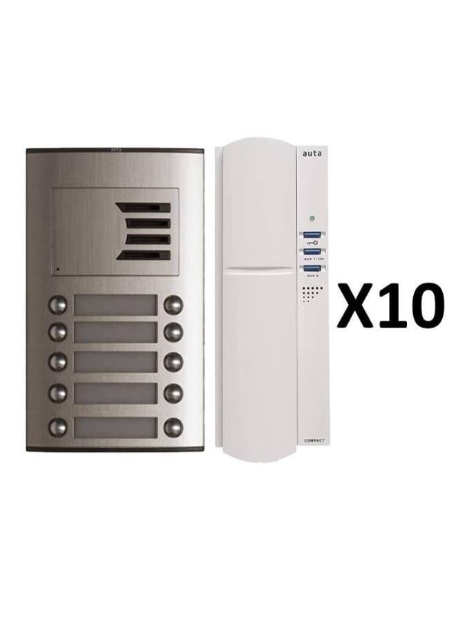 مجموعة الاتصال الداخلي الصوتي من أوتا 749710، 10 خطوط