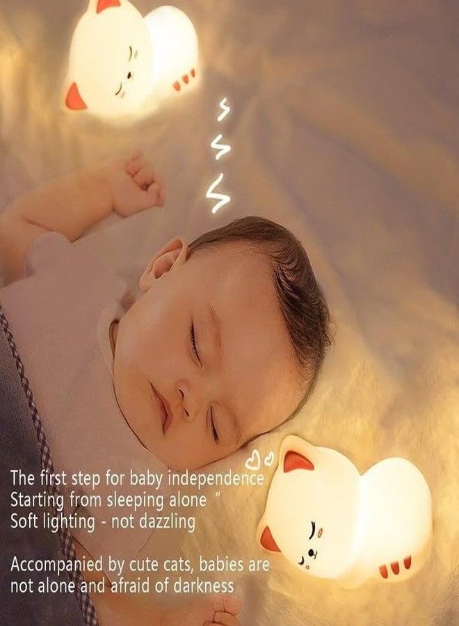 Blackzone Cute Night Light for Kids, Nursery | Silicone Night Light, LED Lamp, Room Decor, Gifts for Toddler Children Teenage Girls Valentine's Day (Sleeping Cat) - Image 4