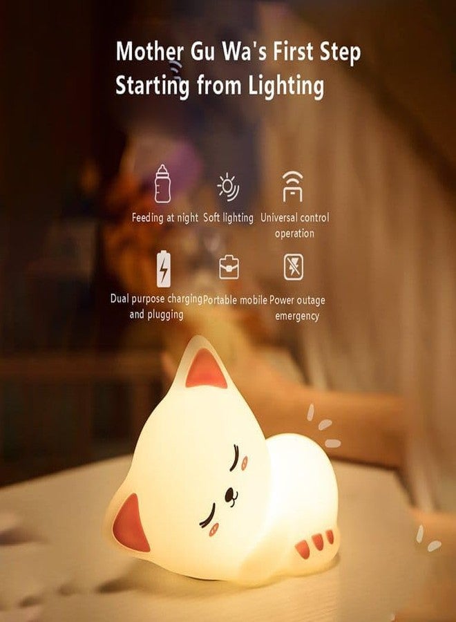 Blackzone Cute Night Light for Kids, Nursery | Silicone Night Light, LED Lamp, Room Decor, Gifts for Toddler Children Teenage Girls Valentine's Day (Sleeping Cat) - Image 3