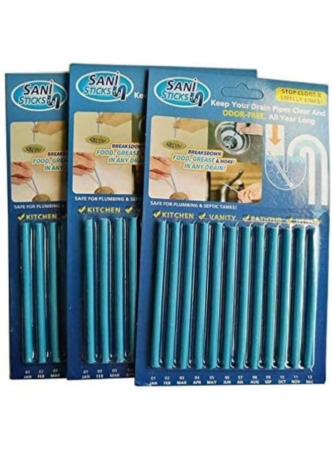Drain Cleaner Sewer Cleaning Sticks Sewage Decontamination Deodorant The Kitchen Toilet Bathtub 3 Pieces A Set  - Image 2