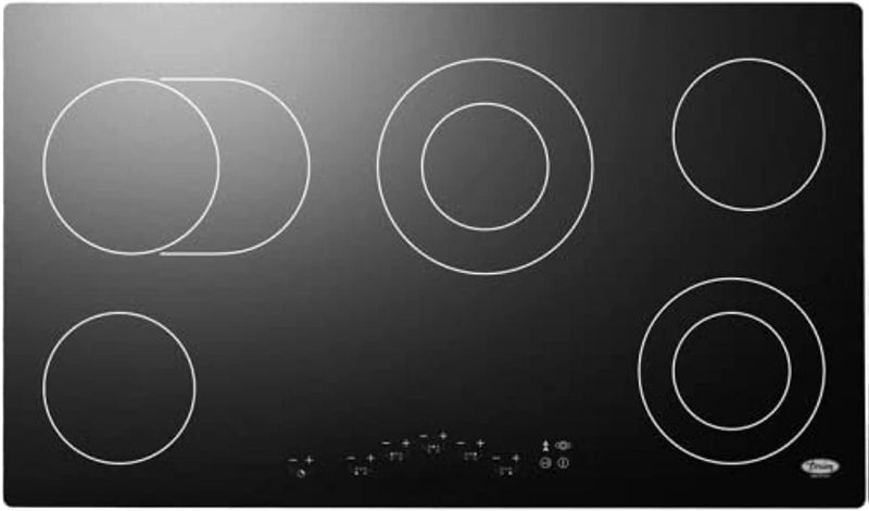 Terim Built-In Ceramic Electric Hob with 5 Burners, 90 cm TRMVC90ET Steel