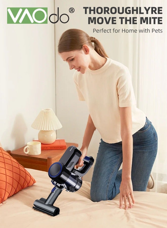 VAOdo Multifunctional Cordless Vacuum Cleaner with 3 Different Brushes and Water Box, 150W 11KPA 40Mins Runtime Two Suction Powers 3 in 1 Lightweight Handlheld Vacuum for Hardwood Floor Carpet Pet Hair Black - Image 4