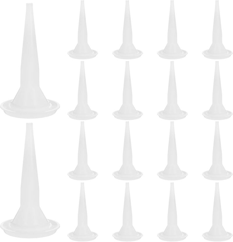 Cabilock 20PCS Caulk Nozzles Tips: Plastic Caulking Grout Tips Extender Replacement Caulk Nozzle Tool for Sausage Caulking Applicator - Image 1