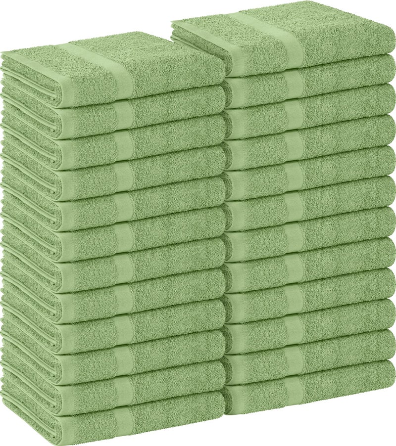 Utopia Towels Sage Green Salon Towels, Pack of 24 (Not Bleach Proof, 16 x 27 Inches) Highly Absorbent Towels for Hand, Gym, Beauty, Hair, Spa, and Home Hair Care - Image 1