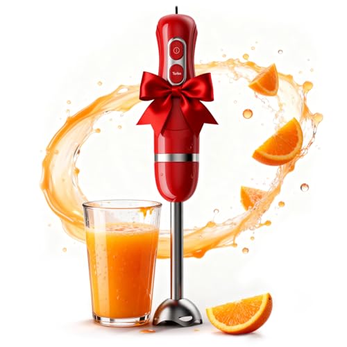 Turelar Immersion Blender Handheld, Corded Electric Blenders Portable Stick Mixer with 2 Mixing Speed and Stainless Steel Blades Emulsifier for Effortless Blending Soup, Smoothies, Puree or Baby Food - Image 1