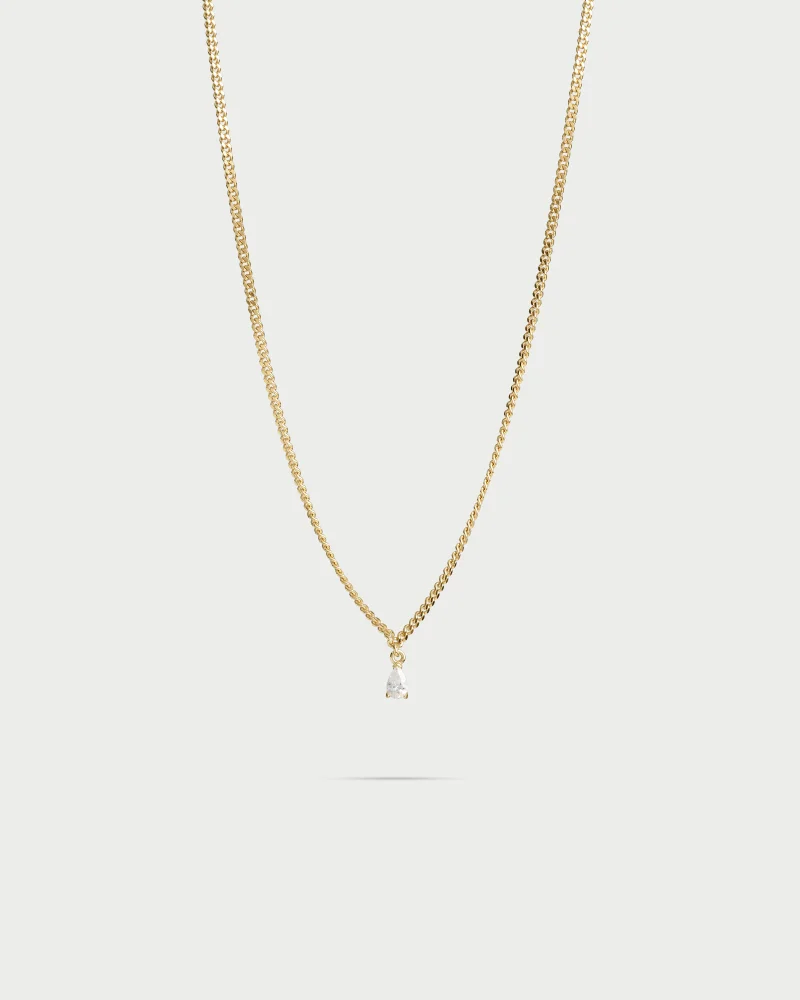 Rue Des Mill Mini groumette choker drop - Yellow gold