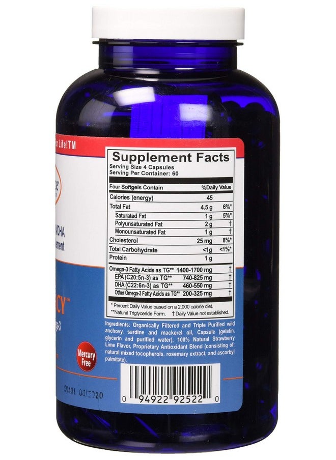 Innate Choice - Fish Oil Capsules, Omega Sufficiency by Innate Choice, Strawberry Lime 240 Capsules - Image 1