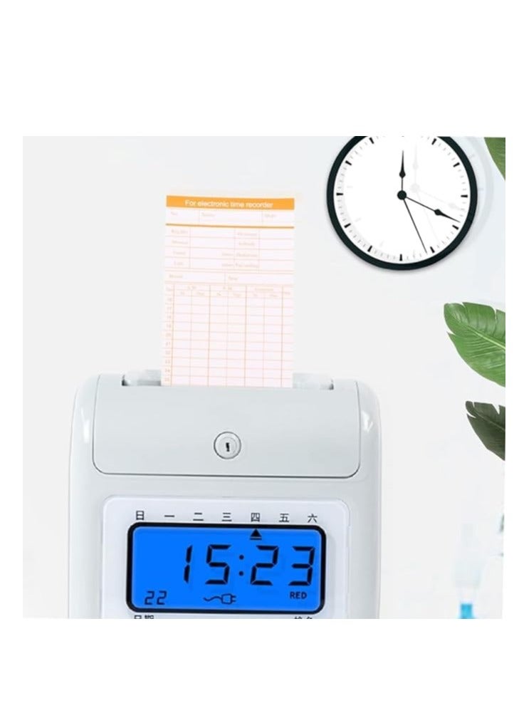 DSB 100-Piece Monthly Employee Attendance Time Card Set White - Image 4