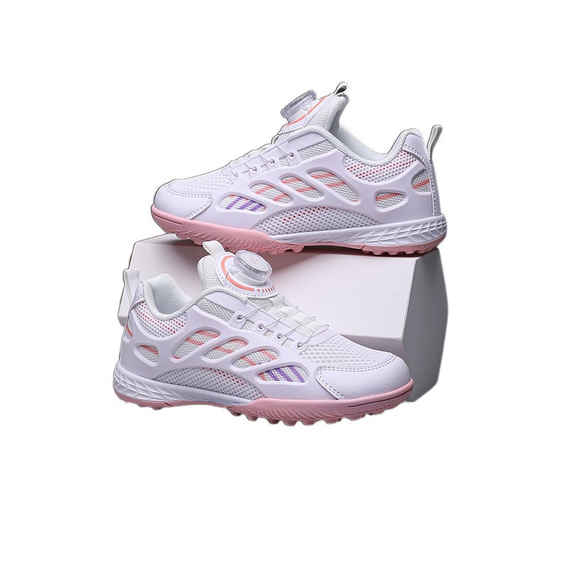 School Season Girls Children'S Football Shoes Rotating Buckle Sneaker Girls Breathable Broken Nails Short Nails Primary And Secondary School Students Assassin - Image 5