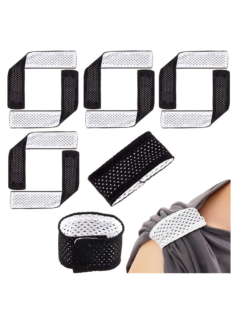 SYOSI 4 Pairs Jersey Sleeve Bands Sleeve Holders Soccer Softball Sleeve Ties with Hook and Loop Fasteners Sleeve Straps for Shirts Scrunchies for T Shirts - Image 1