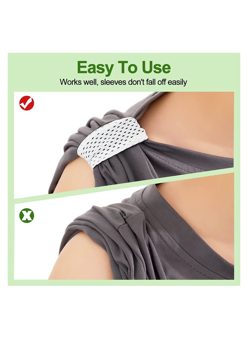 SYOSI 4 Pairs Jersey Sleeve Bands Sleeve Holders Soccer Softball Sleeve Ties with Hook and Loop Fasteners Sleeve Straps for Shirts Scrunchies for T Shirts - Image 4