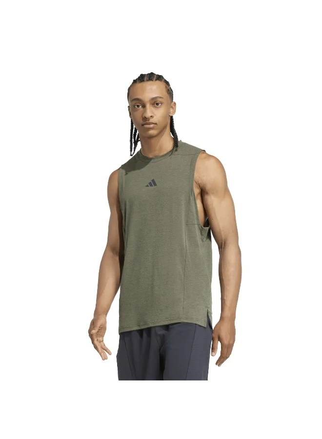 adidas D4T Tank Green Training Tops For Men XS