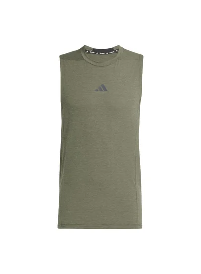 Adidas D4T Tank Green Training Tops For Men XS