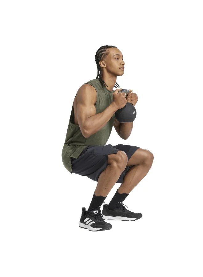 Adidas D4T Tank Green Training Tops For Men XS