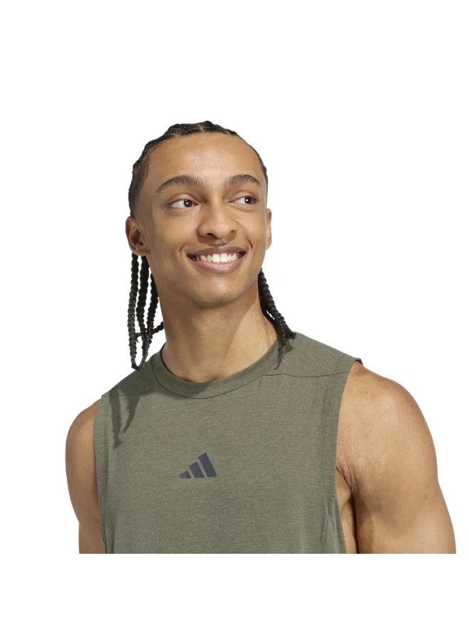 Adidas D4T Tank Green Training Tops For Men XS