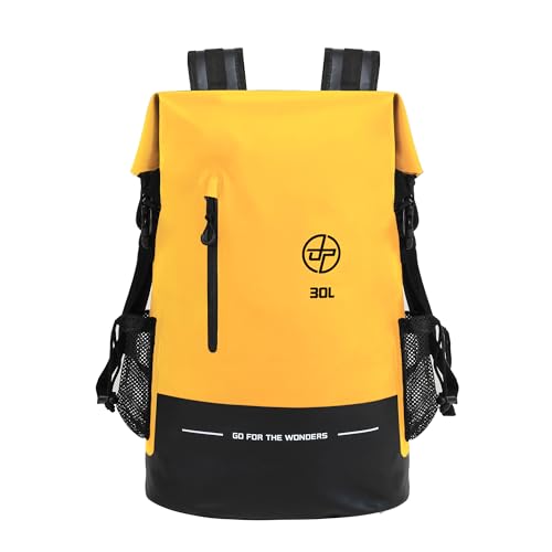 UPWELL 30L Waterproof Dry Bag Boating Backpack for Travel Hiking Camping Kayaking Hiking Swimming Floating Submersible Dry Bag yellow - Image 1