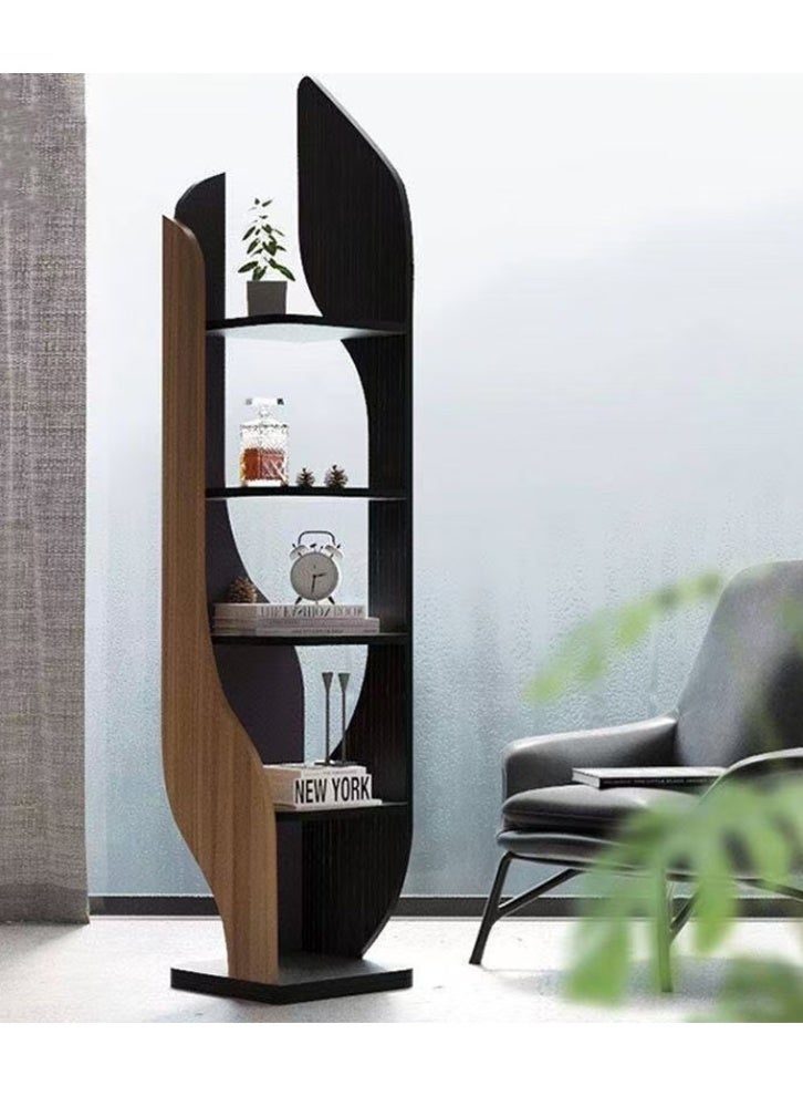 fashionhome Modern Wooden Display Shelf Stylish Multi-Layer Storage Rack for Living Room & Office 35 x 180 x 35 cm - Image 2