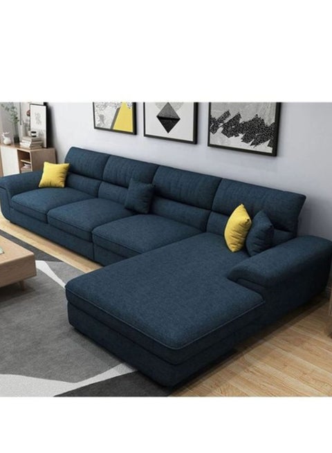 MAB FURNISHINGS GLFF Overstuffed Multifunction Wooden Frame Sofa Set for Luxurious Living - Blue