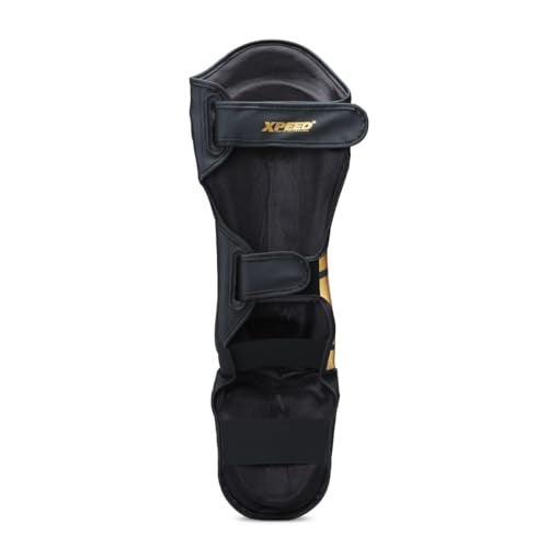 XPEED XP1806 Shin Pad/Shin Guard for Men and Women | Training Practice and Sports | Ultra Light Weight Shinguard with Ankle Adjustable | Hook and Loop Closure System (M, Yellow) - Image 3