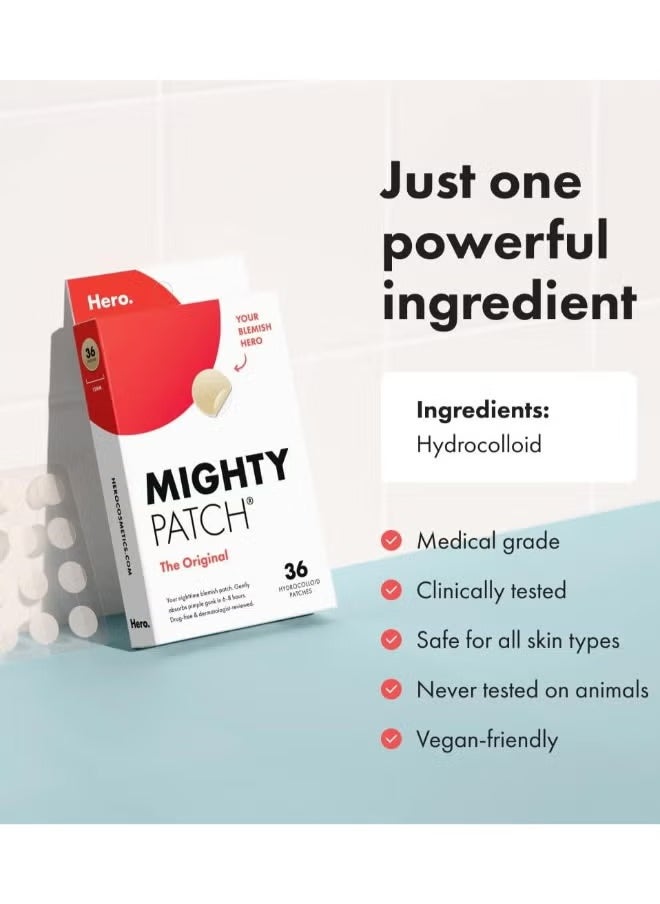 Mighty Patch 36-Piece Hydrocolloid Acne Pimple Spot for Face for Acne Pimple Spot  - Image 3