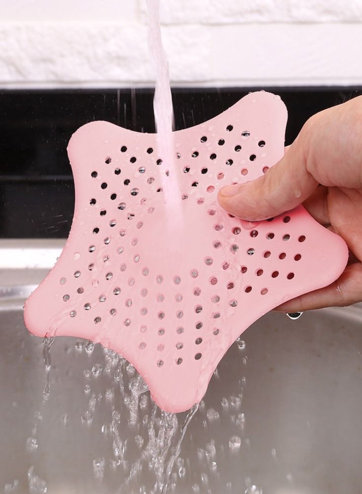 MARGOUN 4-Piece Kitchen Sink Strainer Filter Star Silicone Drain Cap Bathroom Floor Hair Catcher Anti Clogging Shower Drain Cover For Kitchen Bathroom Tub - Image 4