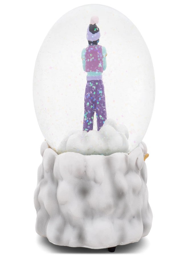 إيلانز ديزاينز: مصباح زيت سحري مرصع بالجواهر على شكل جني، سحابة، أمنية، بائع متجول، صحراء عربية، أمير، ياسمين، سجادة طائرة، كرة ثلجية موسيقية لامعة 100 مم تعزف لحنًا، خيالي، مرتجل. - Image 3