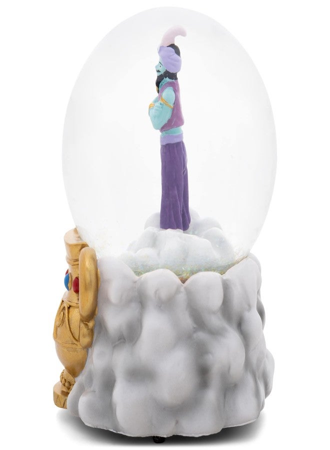 إيلانز ديزاينز: مصباح زيت سحري مرصع بالجواهر على شكل جني، سحابة، أمنية، بائع متجول، صحراء عربية، أمير، ياسمين، سجادة طائرة، كرة ثلجية موسيقية لامعة 100 مم تعزف لحنًا، خيالي، مرتجل. - Image 2