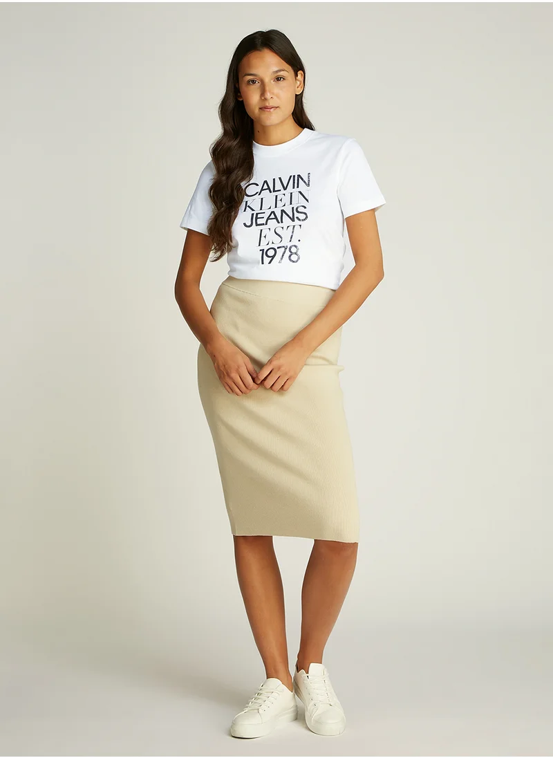 كالفن كلاين جينز Mixed Logo Regular Tee