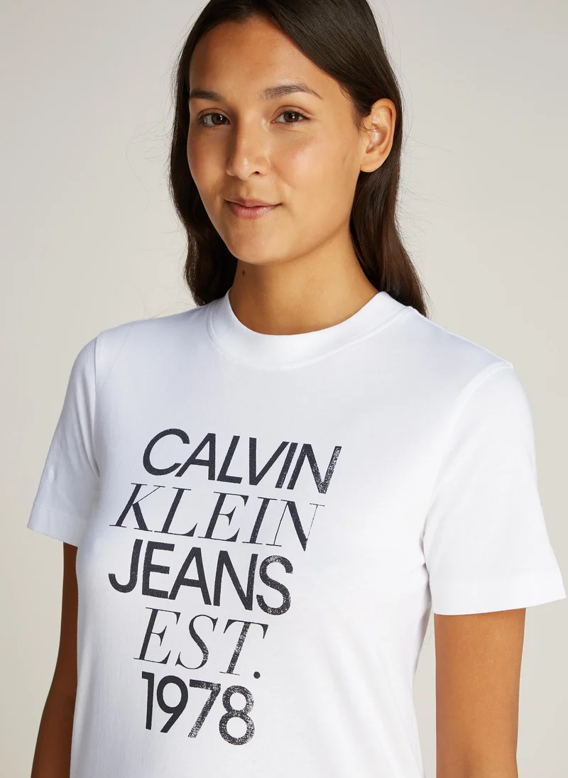 كالفن كلاين جينز Mixed Logo Regular Tee