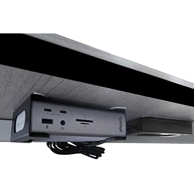 CalDigit UNDER DESK HOLDER FOR THUNDERBOLT 4 DOCK/THUNDERBOLT 3 DOCK AND POWER CABLE, UNDER DESK IRON STORAGE RACK FOR TS4 / TS3 PLUS, NO DRILL, EASY INSTALL WITH ALL HARDWARE INCLUDED - Image 2