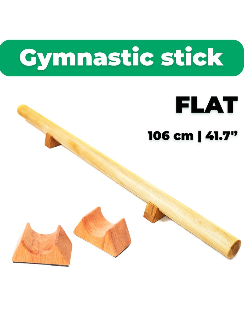 Timbergood Foot Balance Beam 100 cm (39.4'’), Gymnastics Floor Bar, Solid Caucasian Beech Wood - Image 1