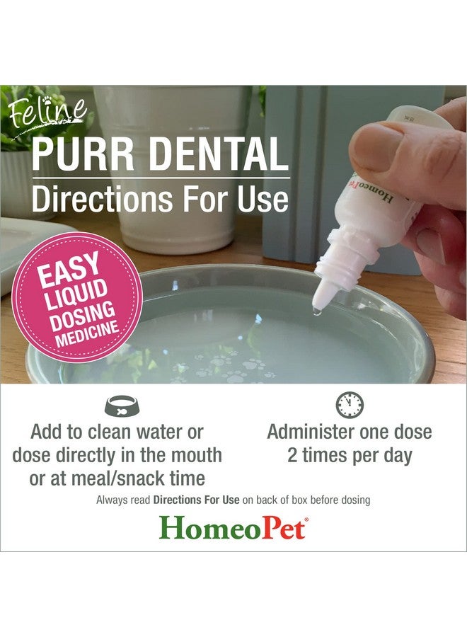 HomeoPet Feline Purr Dental, Safe and Natural Tooth and Dental Care for Cats, Cat Dental Care, 15 Milliliters - Image 5