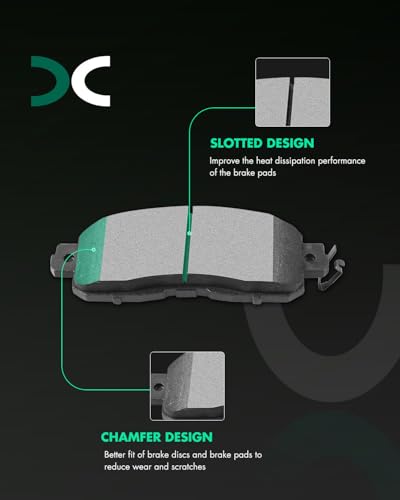 SCITOO D1650 D905 Front Semi-Metal Rear Ceramic Brake Pads Sets Fit For Nissan Altima 2013 2014 2015 2016 2017 2018 2019 2020 2021 2022 2023 - Image 2