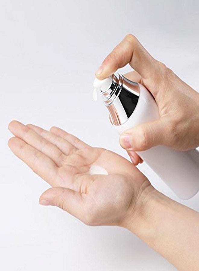 Quupy 1Pcs White Acrylic Airless Pump Vacuum Bottles-Empty Portable Cosmetic Makeup Storage Containers Lotion Pump Bottle Cosmetic Toiletries Liquid Storage Containers(120ml/4oz) - Image 5