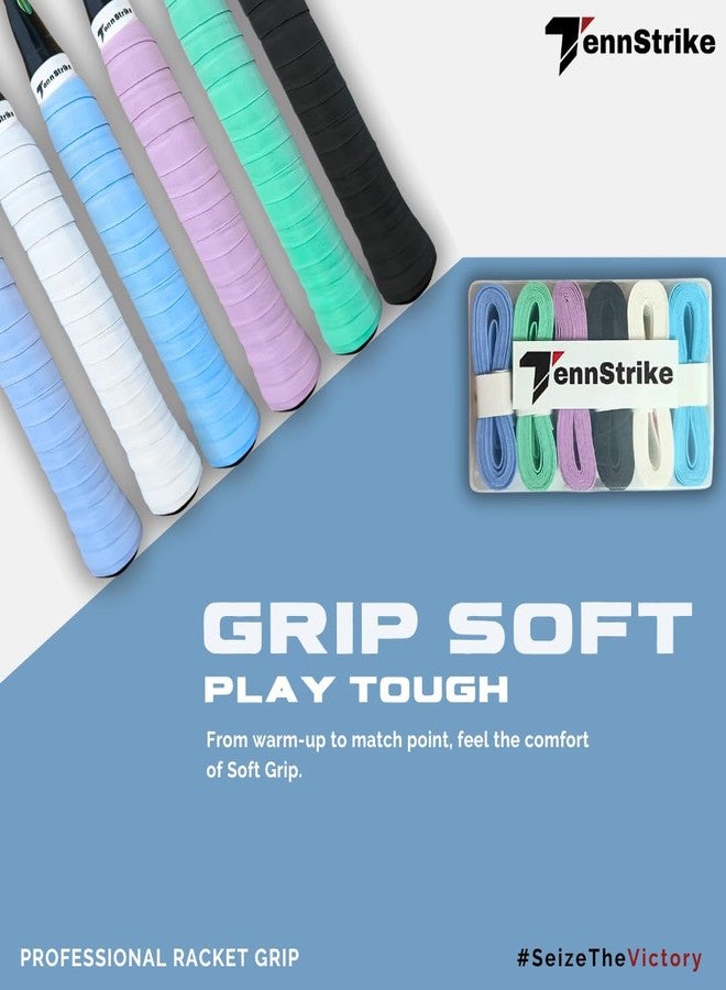 Tennstrike Badminton White Overgrip Box | Pack of 3 | Sweat-Absorbent, Anti-Slip, Tacky, Durable Grips | Multicolor Racket Overgrip Tape for Badminton, Tennis, Pickleball and More - Image 5