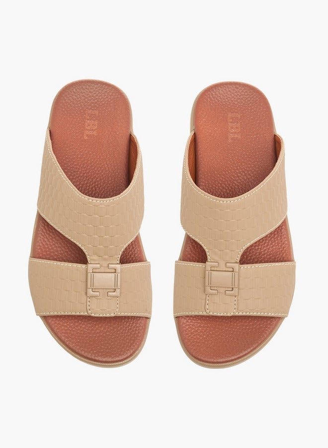 LBL by Shoexpress Metal Accent Slip-On Arabic Sandals - Image 2