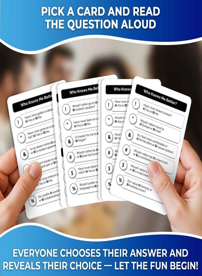 QUOKKA Who Knows Me Better? - Classic Edition - 95 Cards | Teens & Family Card Trivia Game | Fun Learning & Educational Questions for Teens & Families - Image 2