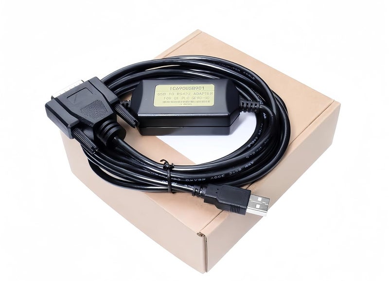 واشنجلي كابل برمجة USB-AFC8513 لسلسلات PLC من GE GE90-70، GE90-30، لاستبدال كابل IC690USB901، طوله 6 أقدام (6 FT). - Image 1