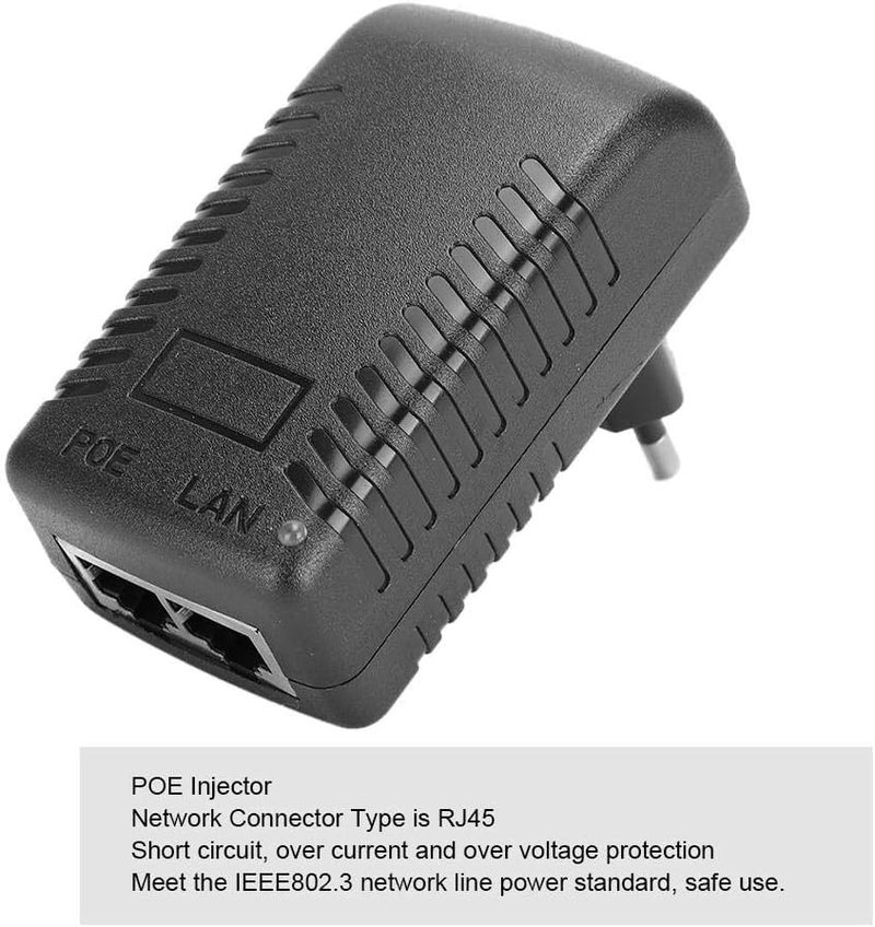 comfrt POE Injector, DC 24V 1A Power Adapter Plug, Mini POE Injector Wall Wart Plug,EU/US Standard Optional 100-240V(US) - Image 3