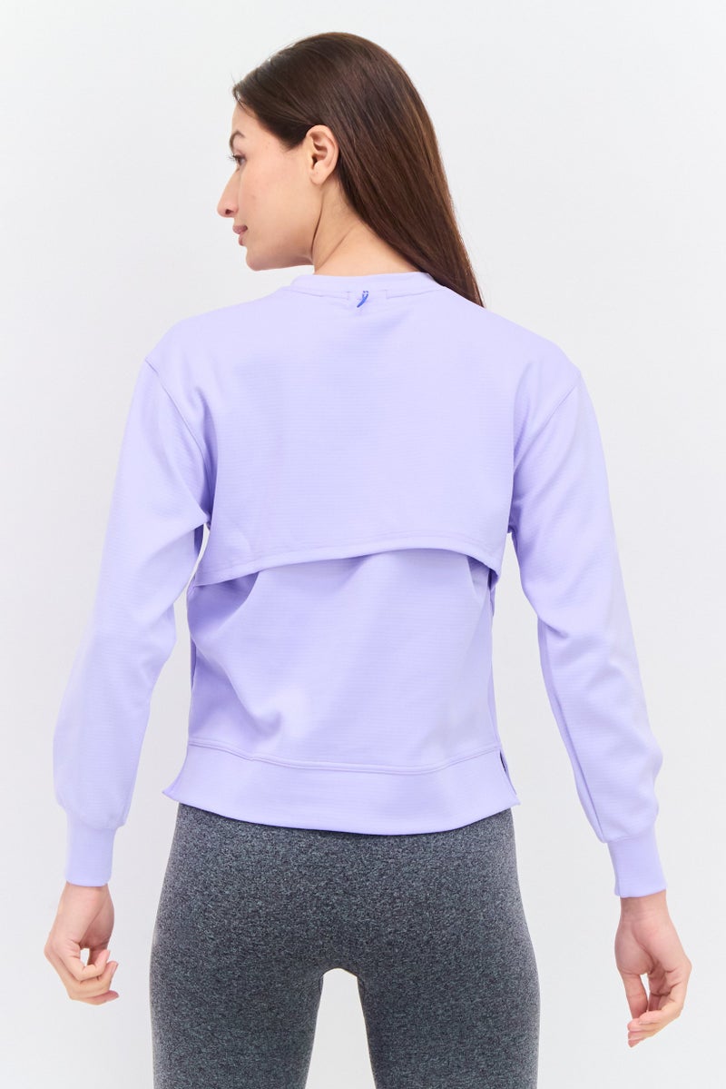 Brooks Women Sportswear Fit Long Sleeve Running Sweatshirt, Purple  - Image 3
