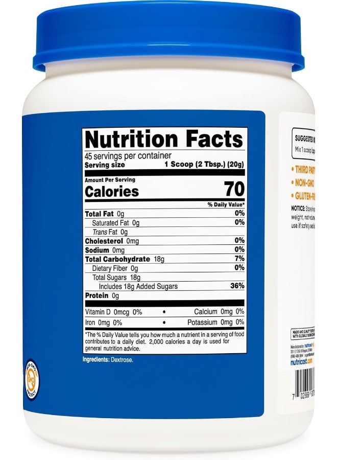 Nutricost Dextrose Powder 2 Lbs - Pure, Non-Gmo, Gluten Free - Image 4