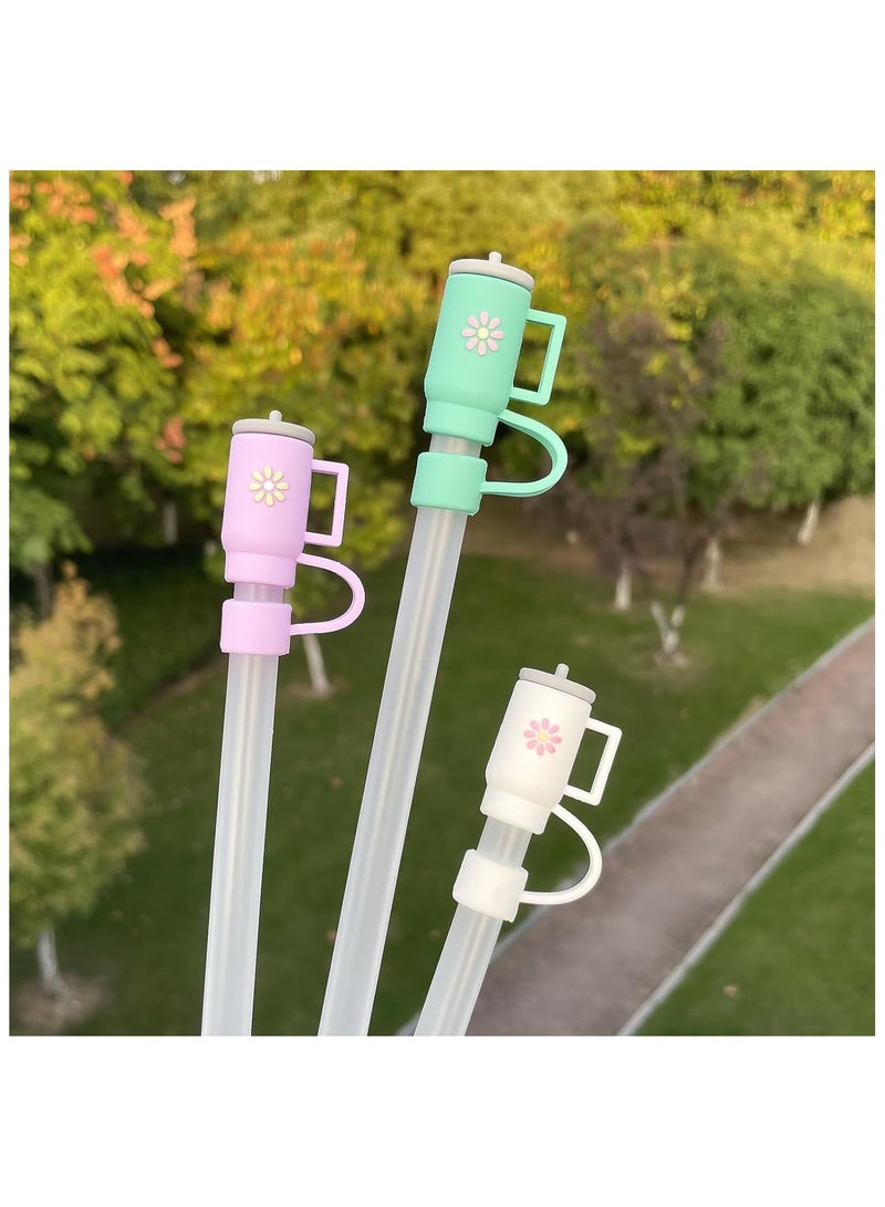 10pcs Straw Cover Cap for Stanley Cup 30&40 Oz, Tumbler Shape Straw Lids Silicone Straw Topper Straw Tips Cover Reusable Straw Plugs Soft Cute Straw Dispenser Tips for 8-10 mm Stanley Cups Straws  - Image 4