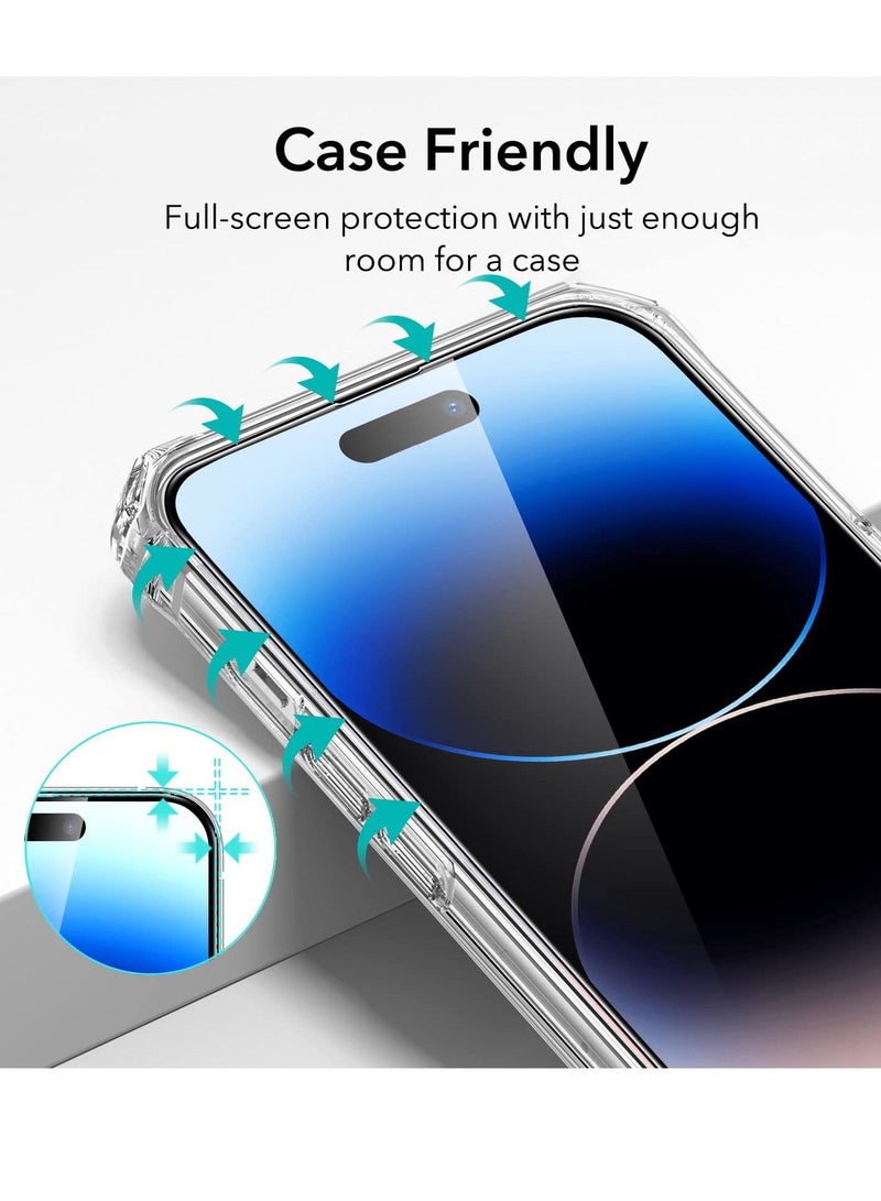 BORTONY iPhone 14 Pro Max Tempered Glass Screen Protector Full Coverage 9H Hardness Easy to Install Bubble Free Protective Film Case-friendly 9D Screen Protector for Appl iPhone 14 Pro Max 6.7'' 2-Pack - Image 5