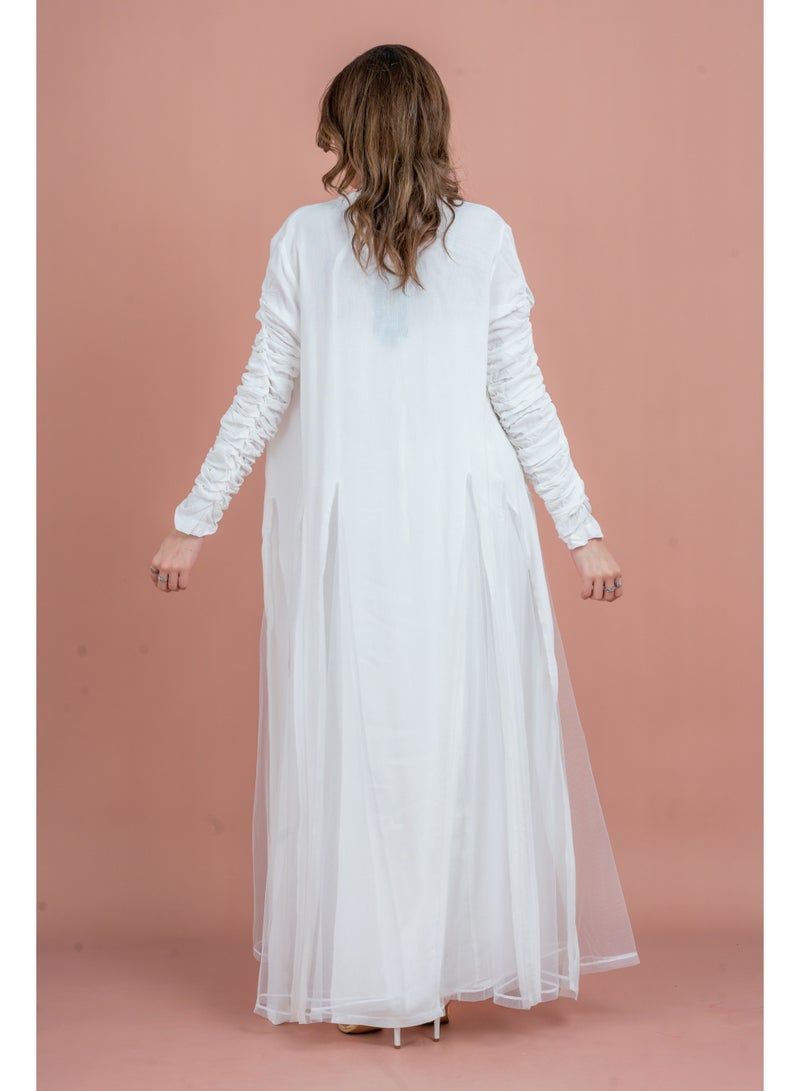 IKKXA Two Pieces Unique Modest Outfit IK1042 White - Image 4