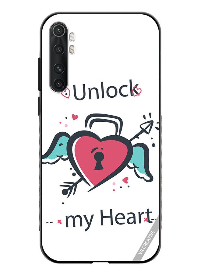 VR CREATIVE Protective Case Cover For Xiaomi Mi Note 10 Lite Unlock My Heart Design Multicolour  - Image 1