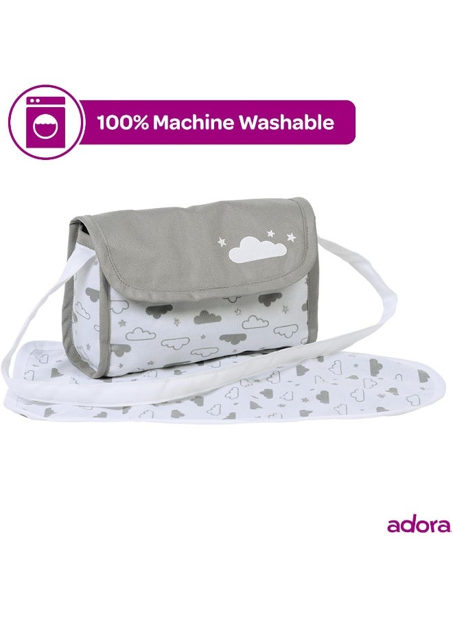 ADORA Baby Doll Diaper Bag with Sturdy Straps, Includes Changing Mat and 2 Doll Diapers (Fits 13" Dolls), Birthday Gift for Ages 3+ - Twinkle Stars - Image 5